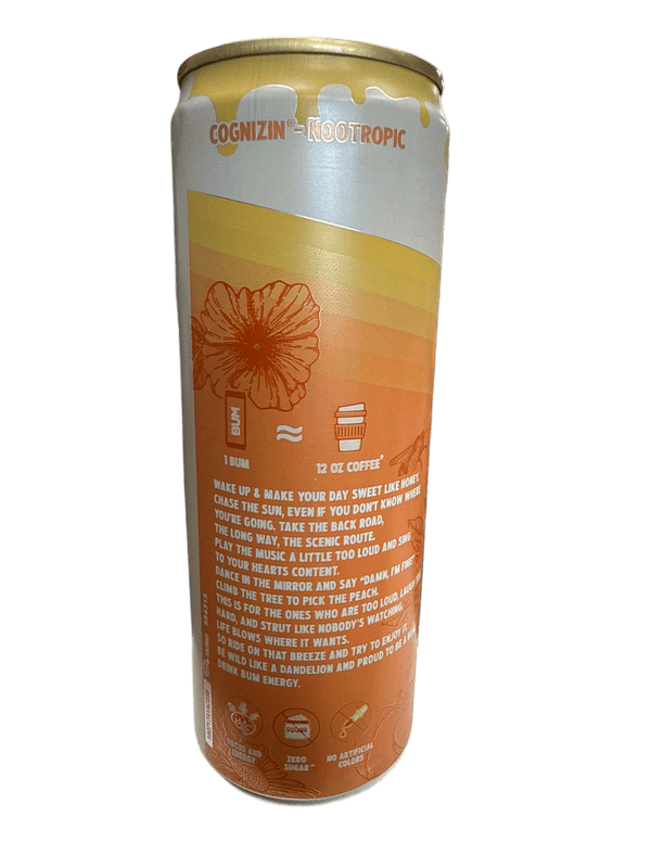 Bum Zero Sugar Limited Edition Ella Langley Peaches And Honey Energy 355ML - U.S Edition
