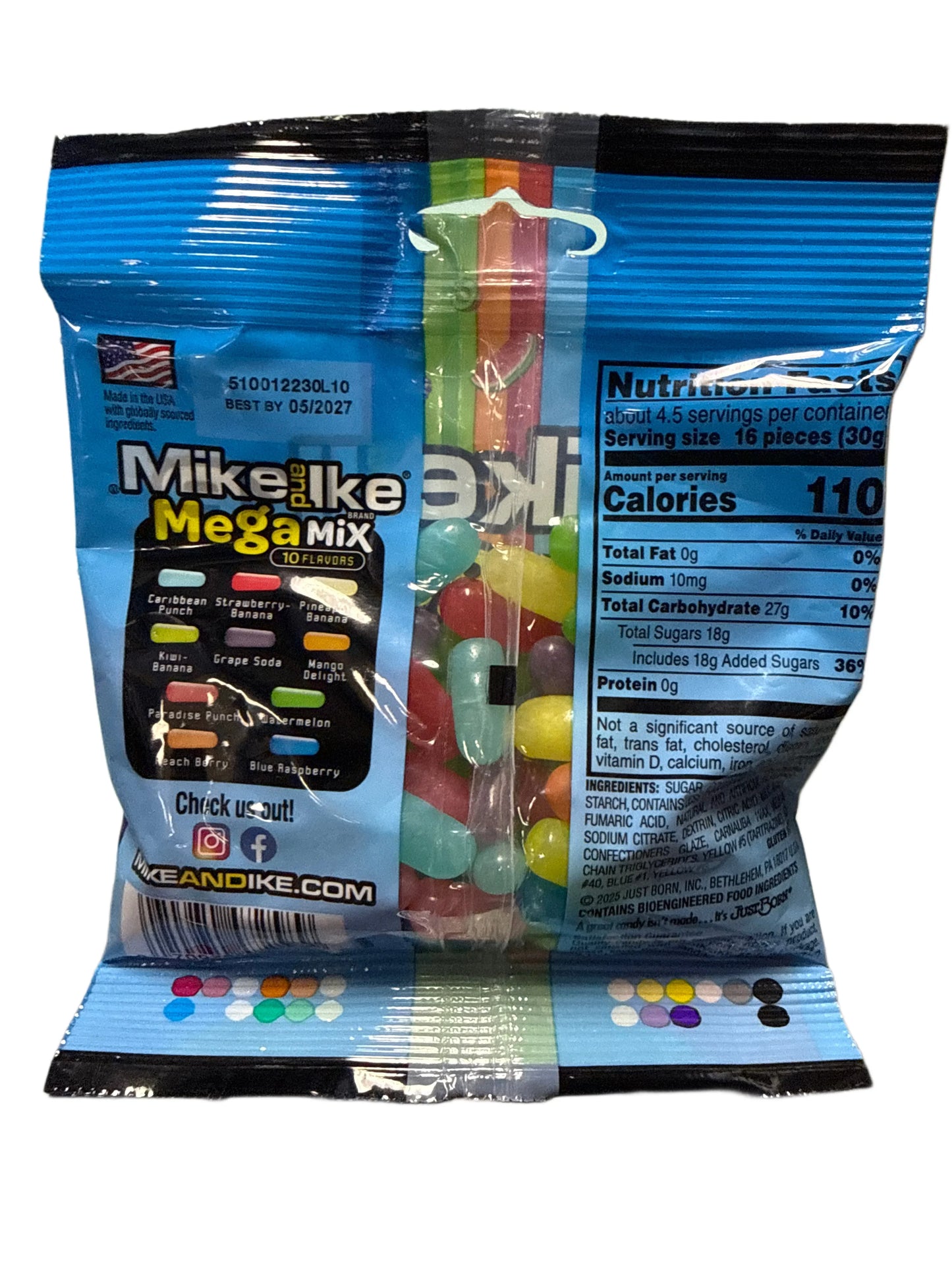 Mike And Ike Mega Mix Bag 141G - U.S Edition