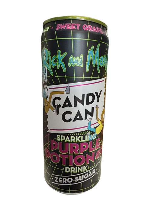 Candy Can Rick And Mortys Halloween Purple Potion Zero Sugar Sweet Grape Flavour 330ML - Canadian Edition