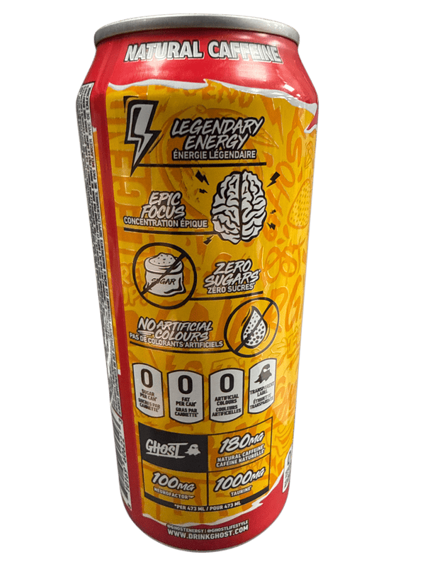 Ghost Zero Sugar Strawbango Energy Drink  473ML - Canadian Edition