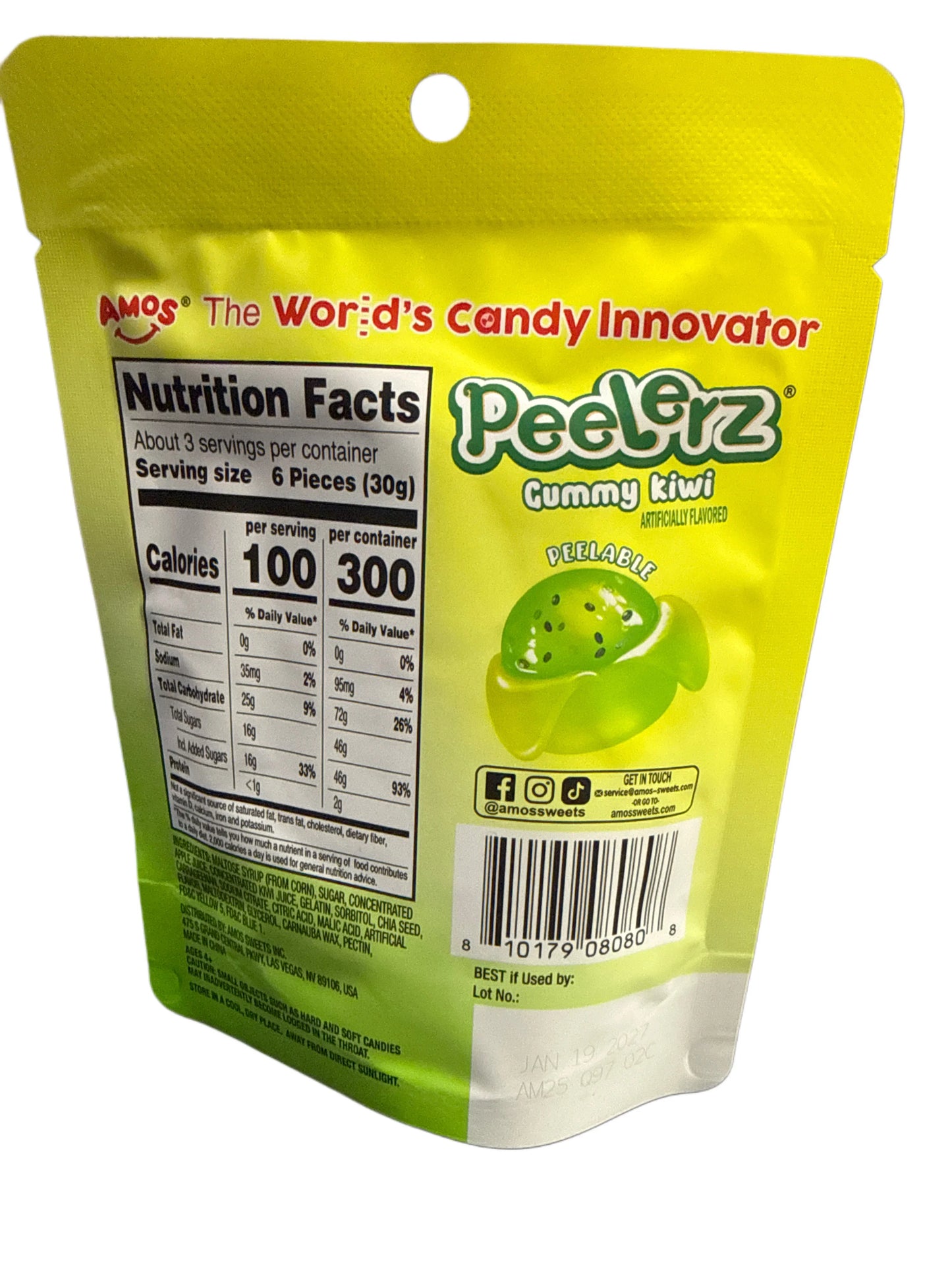 Peelerz Kiwi Gummy Candy 85G - U.S Edition