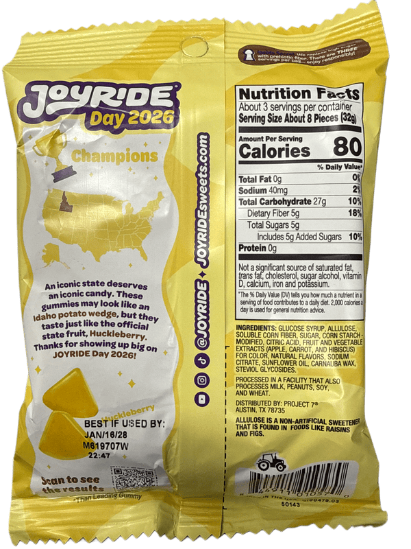 Joyride Limited Edition Huckleberry Potato Wedges 99G - U.S Edition