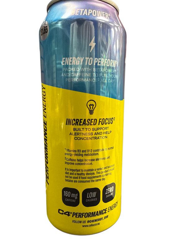 C4 Zero Sugar Cosmic Rainbow Energy Drink 500ML - U.K Edition