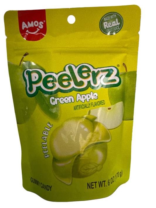 Amos Peelerz Green Apple Peelable Gummy Candy 170G - U.S Edition