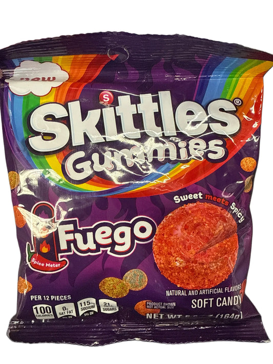 Skittles Gummies Fuego Soft Candy 164G - U.S Edition