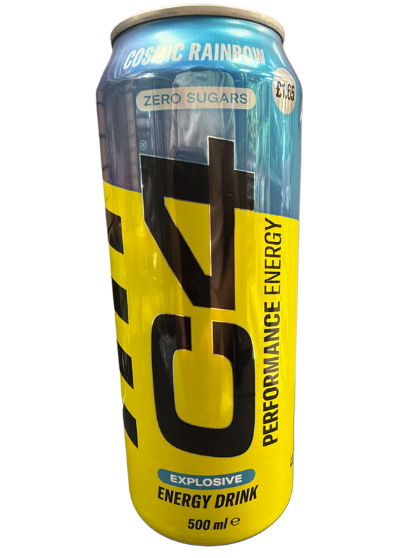 C4 Zero Sugar Cosmic Rainbow Energy Drink 500ML - U.K Edition