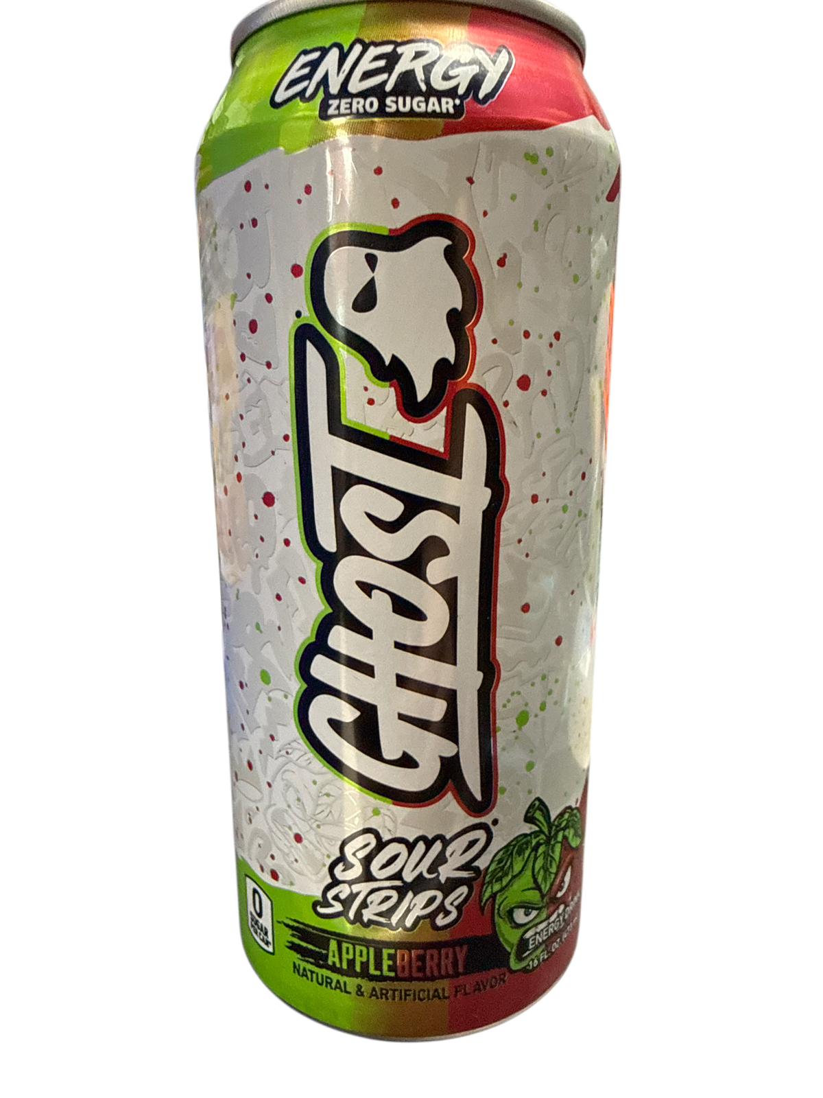 Ghost Zero Sugar Sour Strips Appleberry Energy 473ML - International Edition