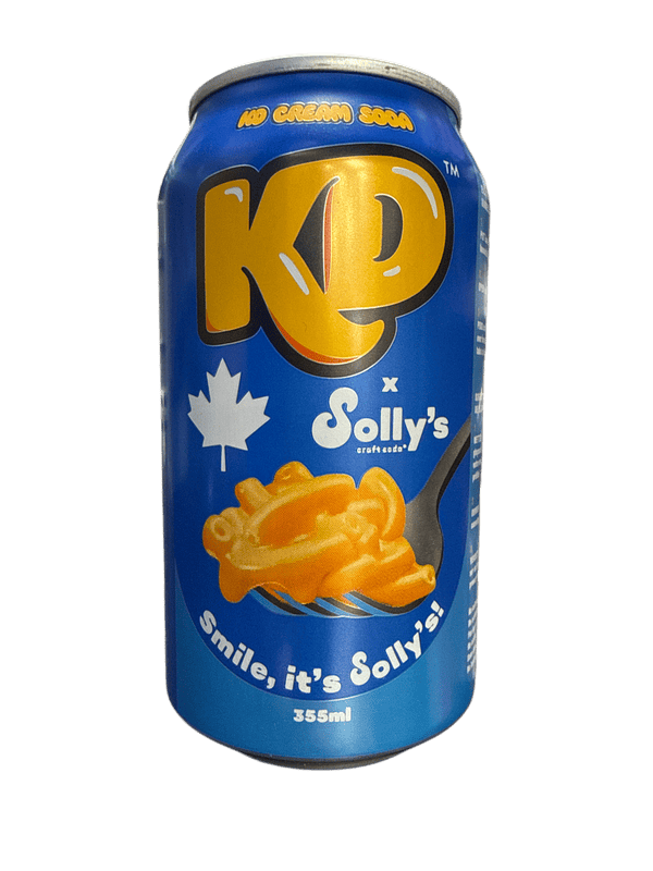 Solly's Limited Edition Kraft Dinner Cream Soda Prebiotic Soda 355ML - Canadian Edition
