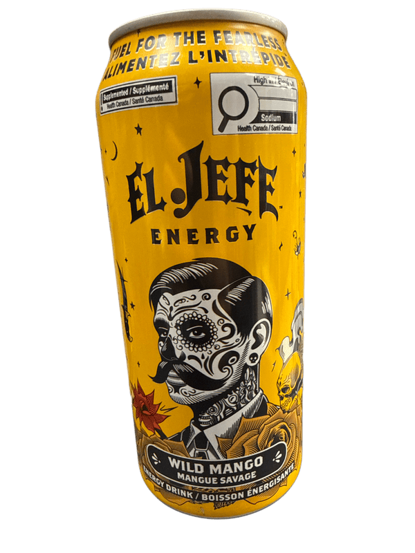 El Jefe Zero Sugar Wild Mango Energy Drink  473ML - Canadian Edition