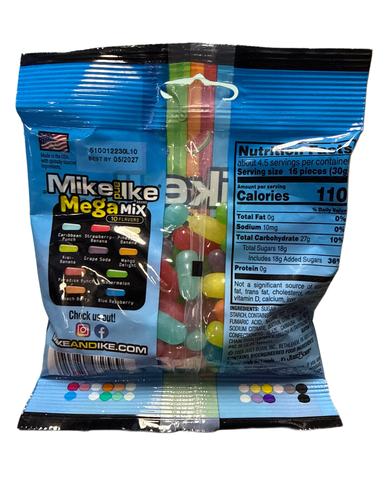 Mike And Ike Mega Mix Bag 141G - U.S Edition
