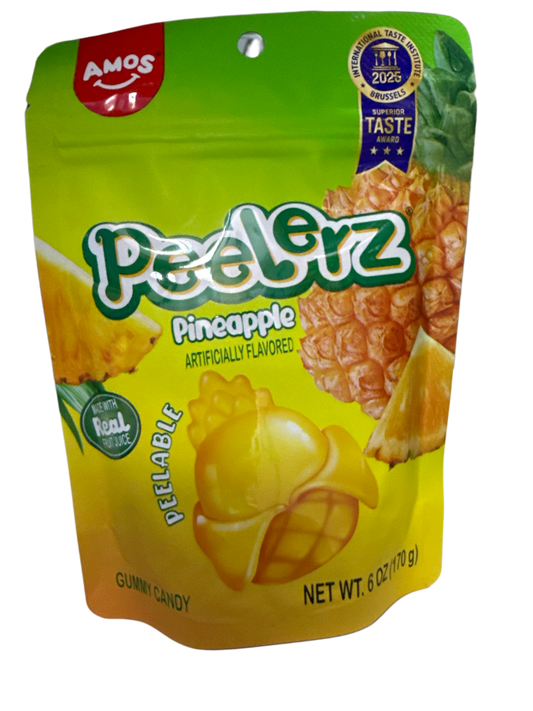 Amos Peelerz Pineapple Peelable Gummy Candy 170G - U.S Edition