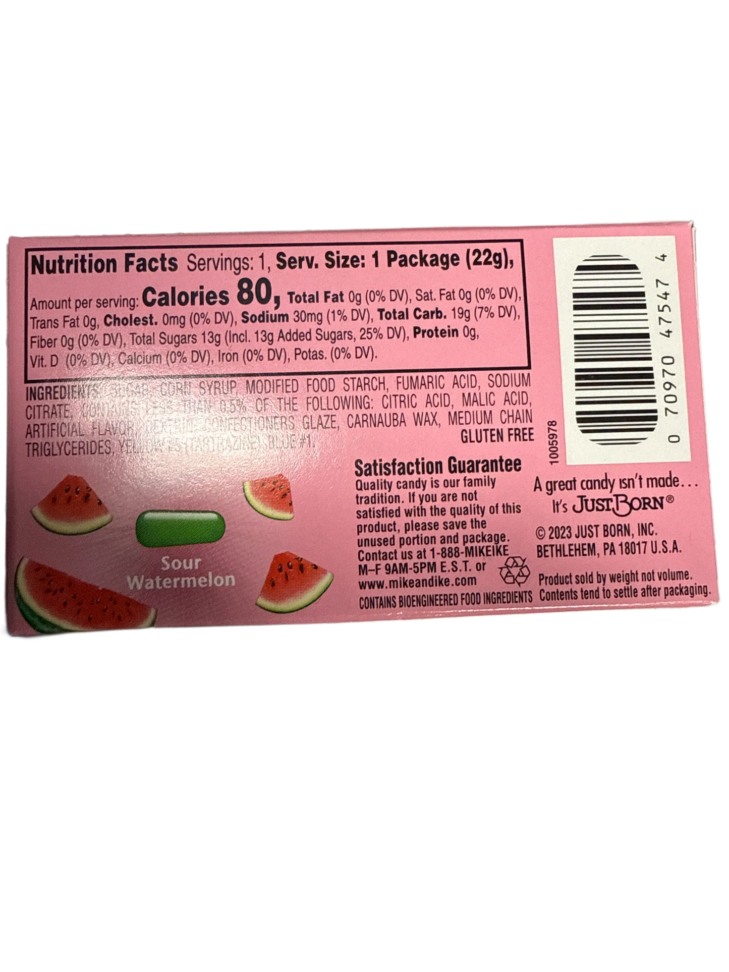 Mike And Ike Mini Theatre Box Sour Watermelon Flavour 22G - U.S Edition