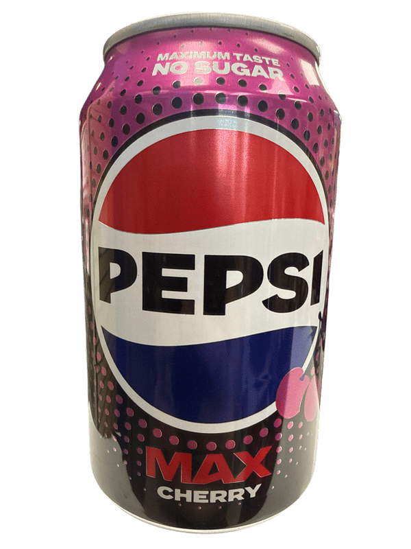 Pepsi Max Zero Sugar Cherry Flavour 330ML - U.K Edition