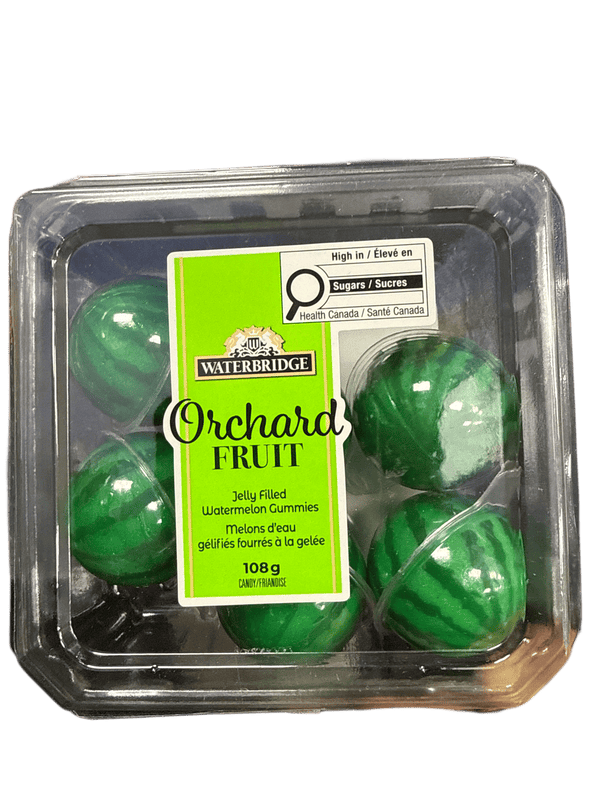 Waterbridge Orchard Fruit Jelly Filled Watermelon Gummies 108G - Canadian Edition