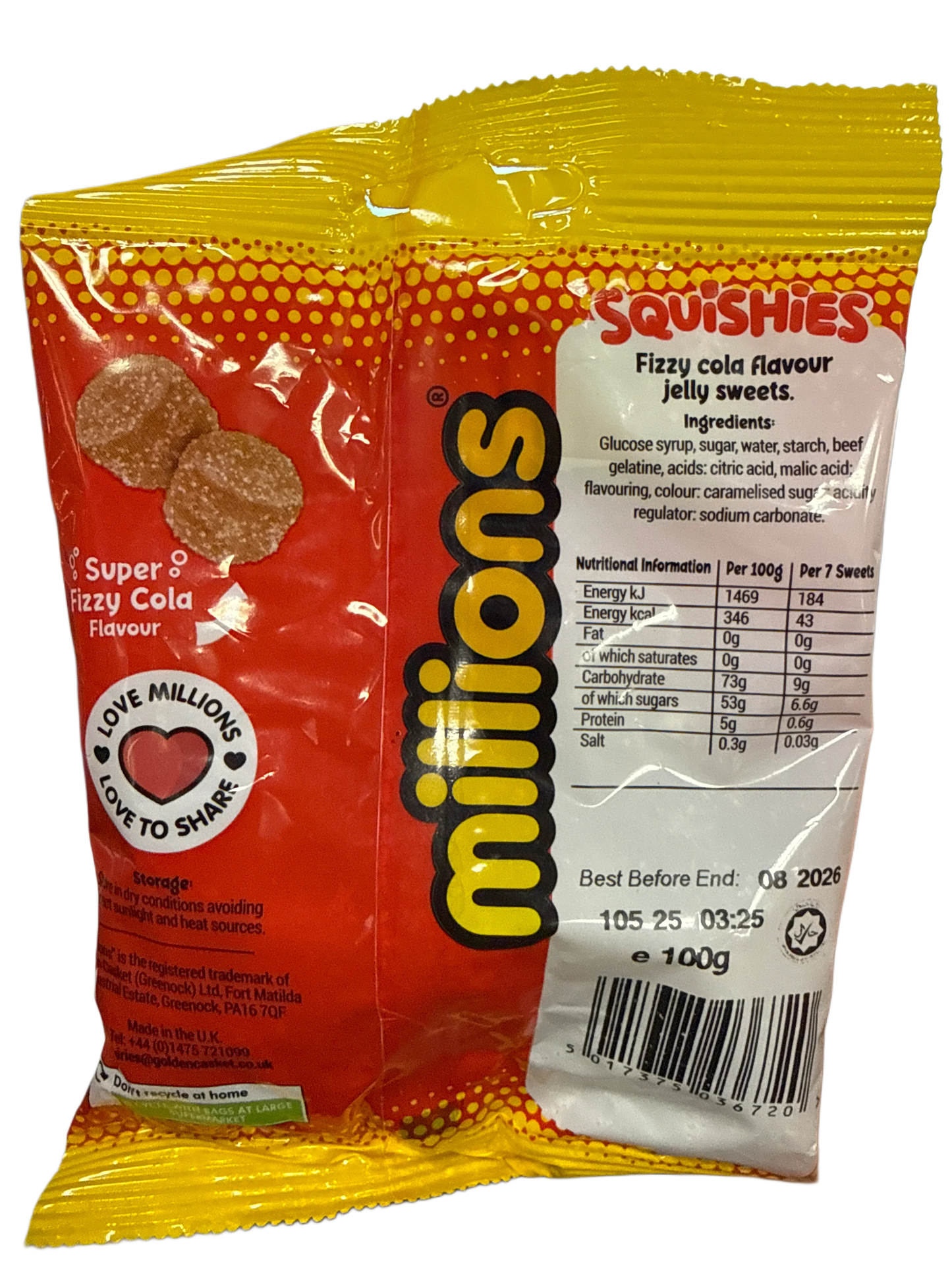 Millions Squishies Fizzy Cola 100G - U.K Edition