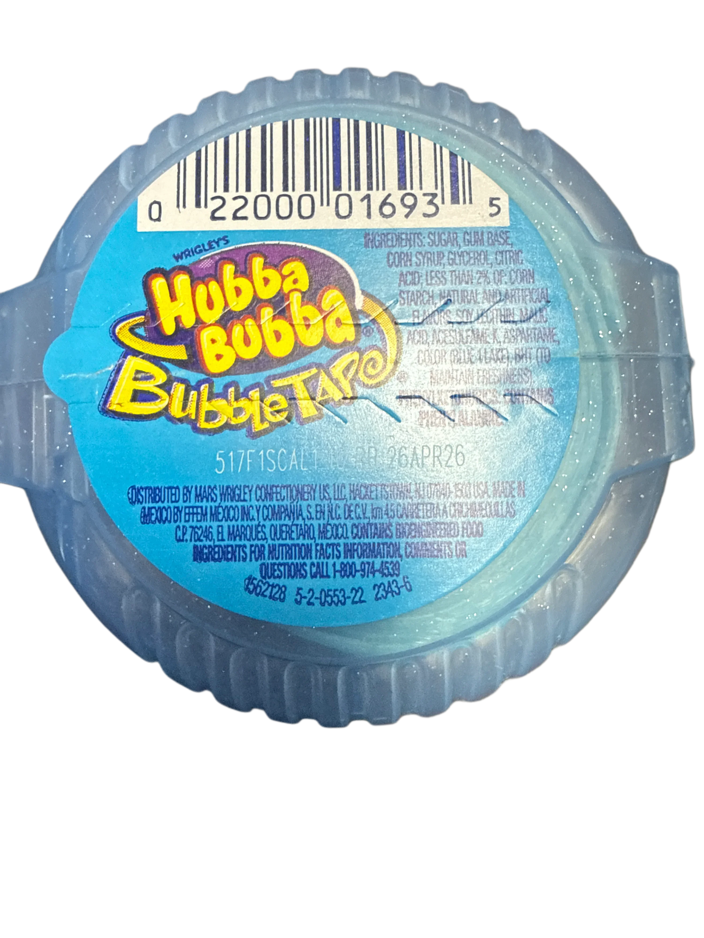 Hubba Bubba Sour Blue Raspberry Bubble Tape 56.7G - Mexico Edition