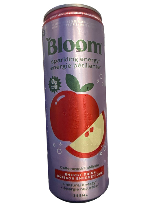 Bloom Zero Sugar Crisp Apple Sparkling Energy Drink 355ML - Canadian Edition