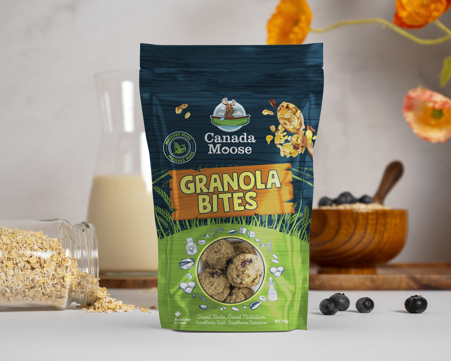 Canada Moose Granola Bites Classic Bag 100G