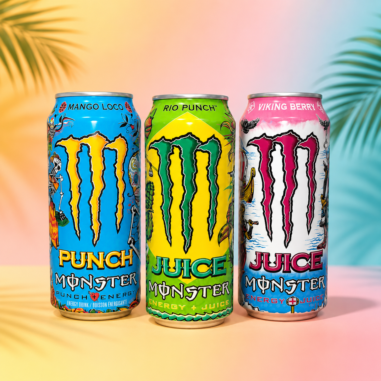 Monster Punch Tri Pack Variety Bundle Energy Drinks