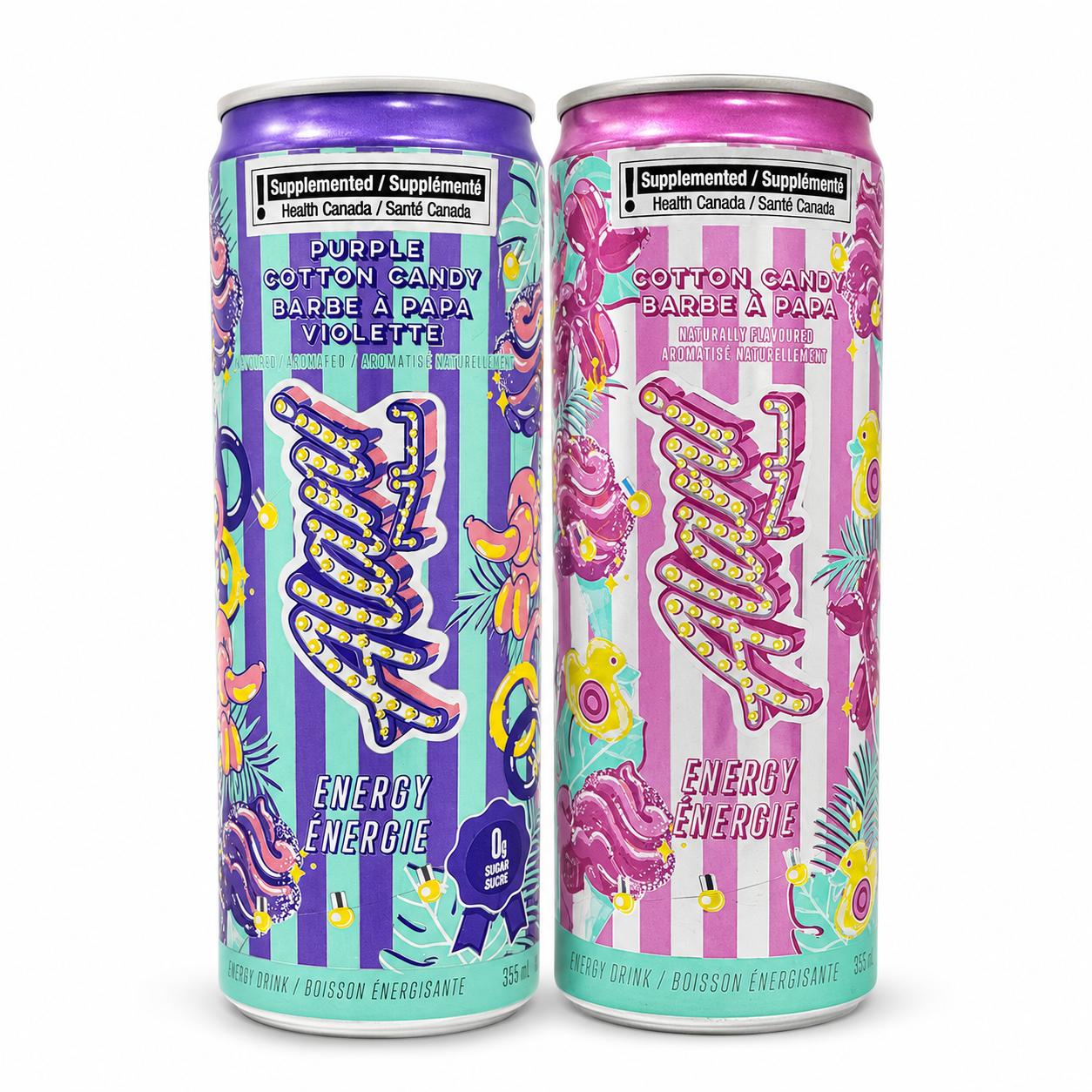 Alani Nu Cotton Candy Energy Drink Duo Bundle
