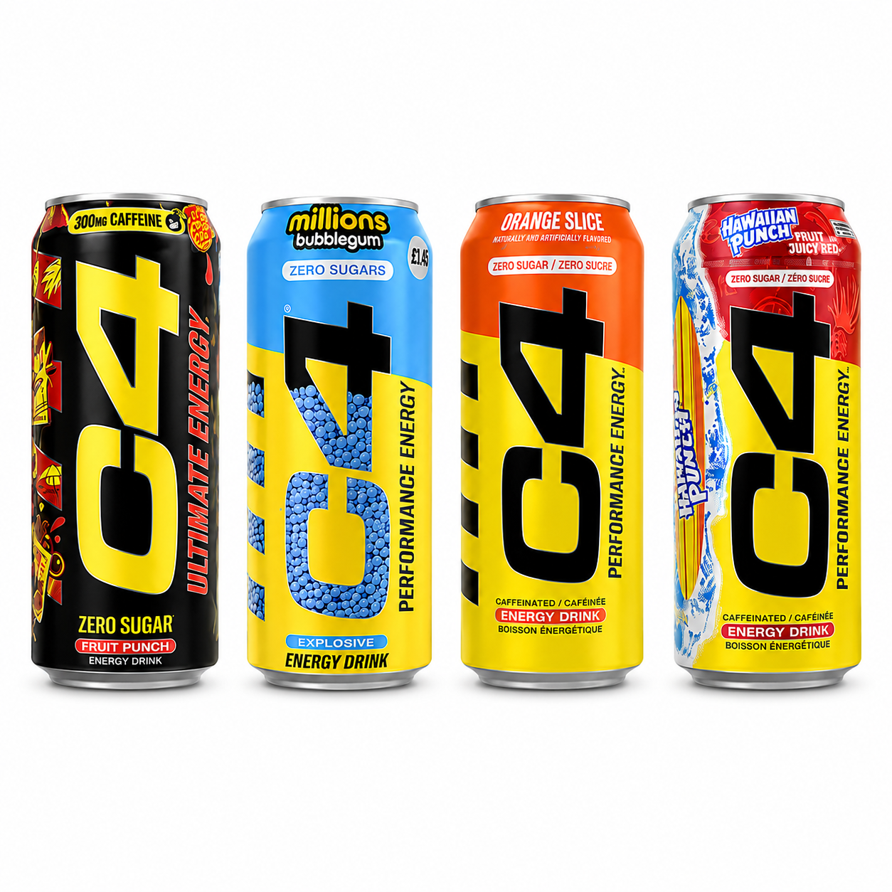 C4 Mystery 4 Pack Energy Drink Bundle