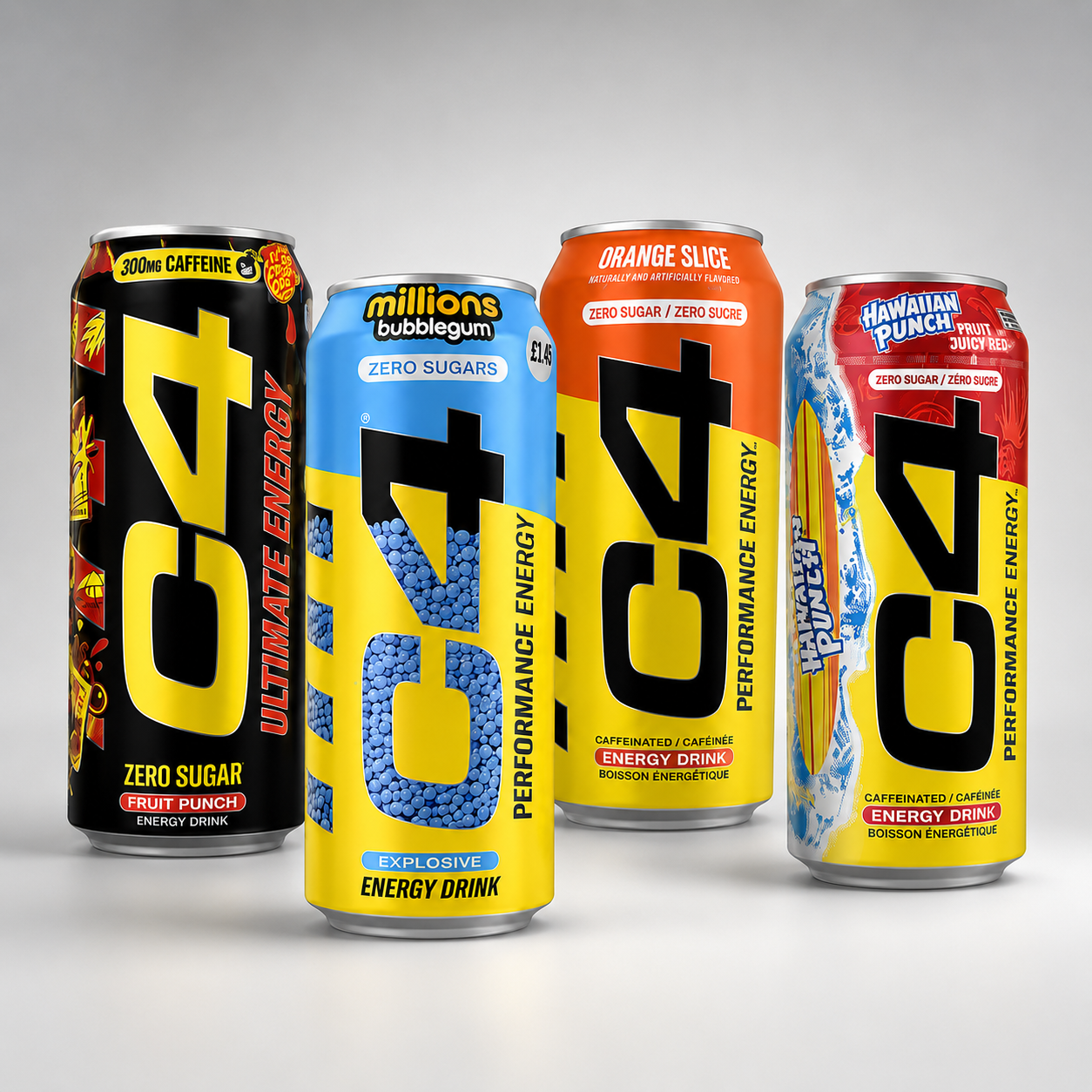 C4 Mystery 4 Pack Energy Drink Bundle