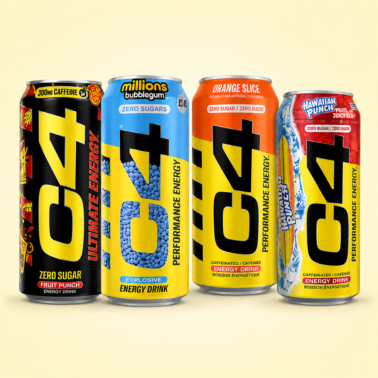 C4 Mystery 4 Pack Energy Drink Bundle