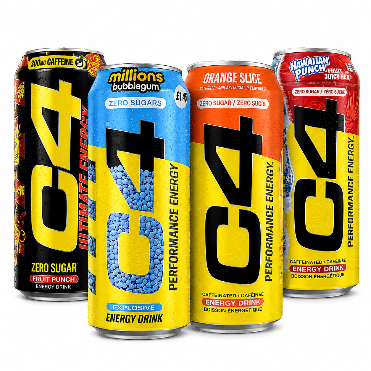 C4 Mystery 4 Pack Energy Drink Bundle