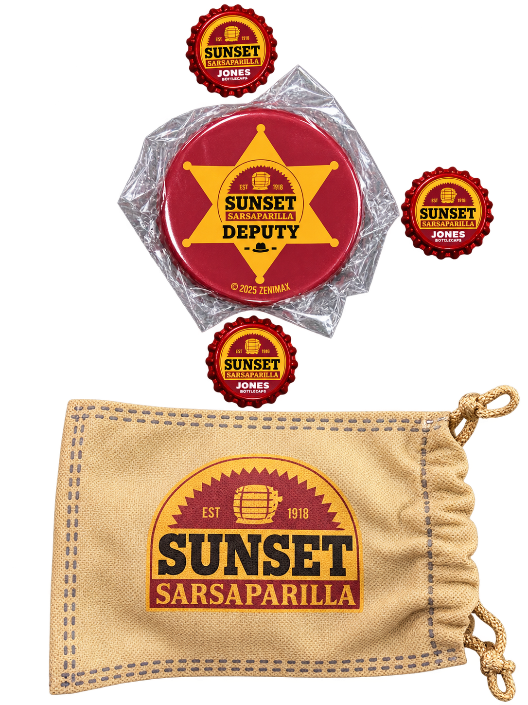 Jones Soda x Fallout Sunset Sarsaparilla Collectible Bag Set