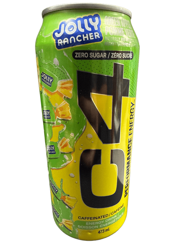 C4 Jolly Rancher Zero Sugar Green Apple Flavor 473ML - Canadian Edition