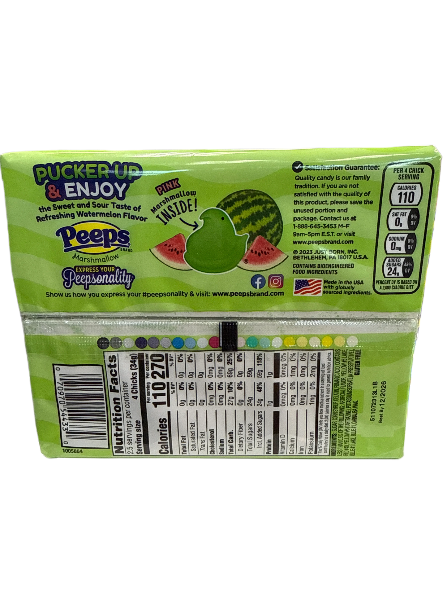 Peeps Sour Watermelon Easter Marshmallows 85G - U.S Edition