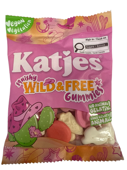 Katjes Squishy Wild And Free Vegan Gummies 140G - Canadian Edition