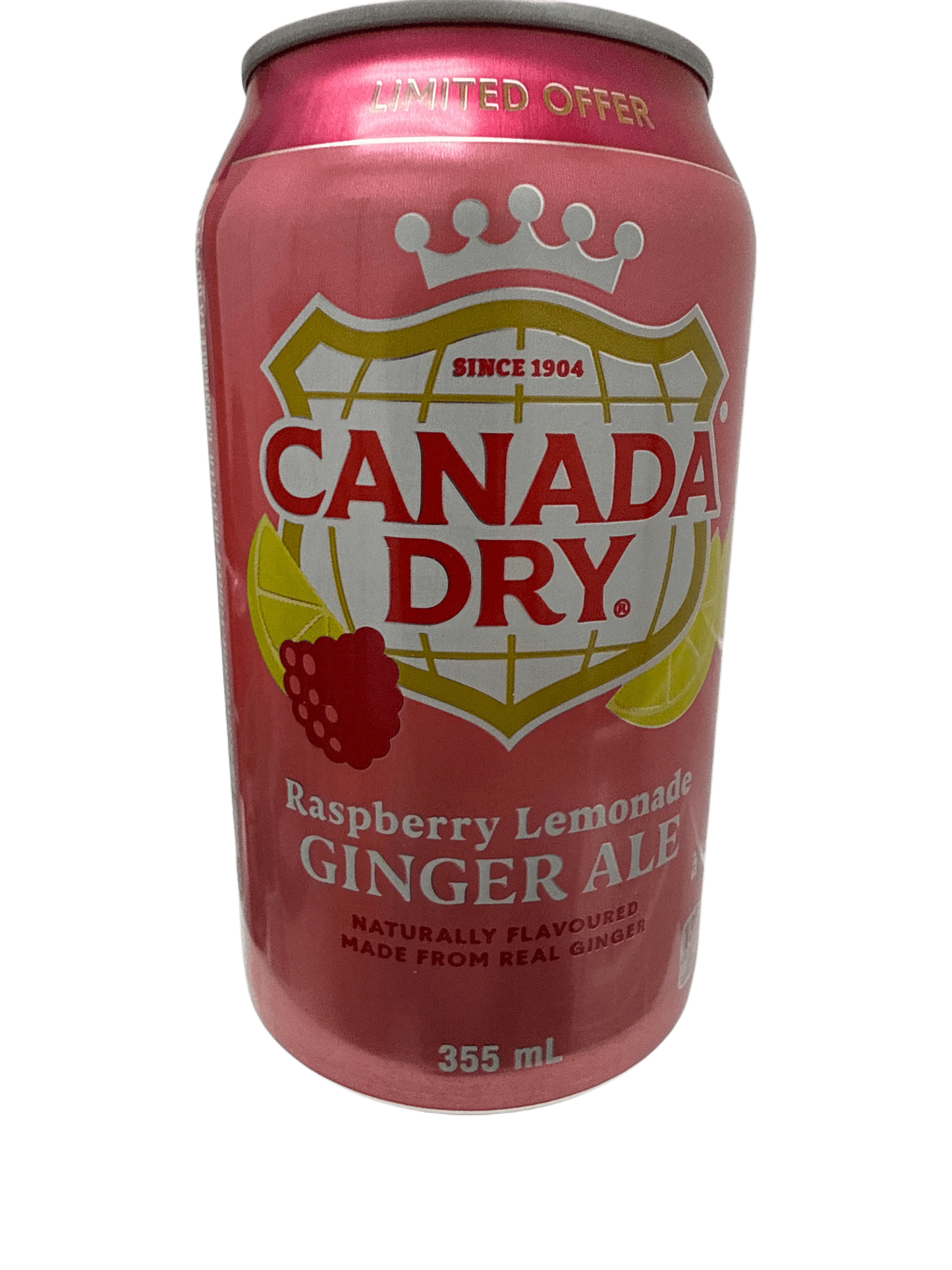 Canada Dry Limited Edition Raspberry Lemonade Ginger Ale Can 355ML - Canadian Edition