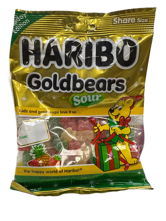 Haribo Christmas Sour Goldbears 102G - U.S Edition