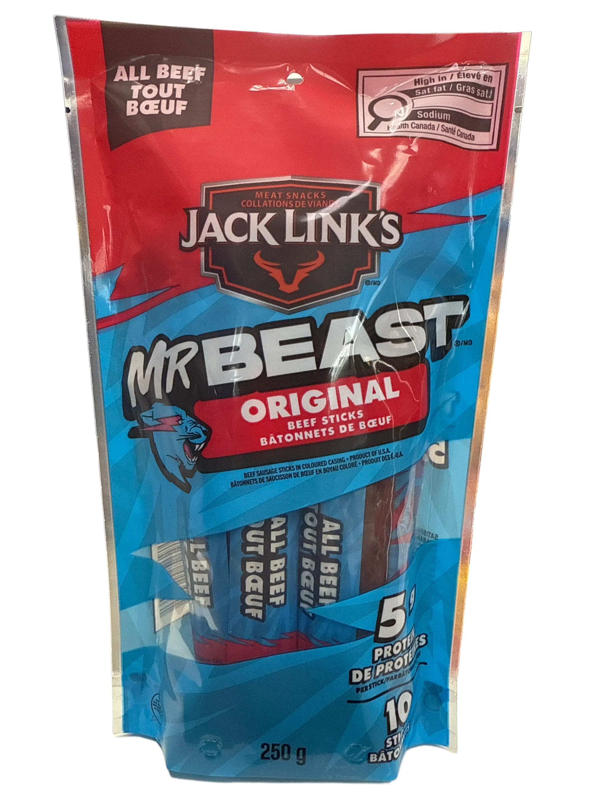 Jack Link's x MrBeast Beef Sticks 250G – U.S Edition | Canada