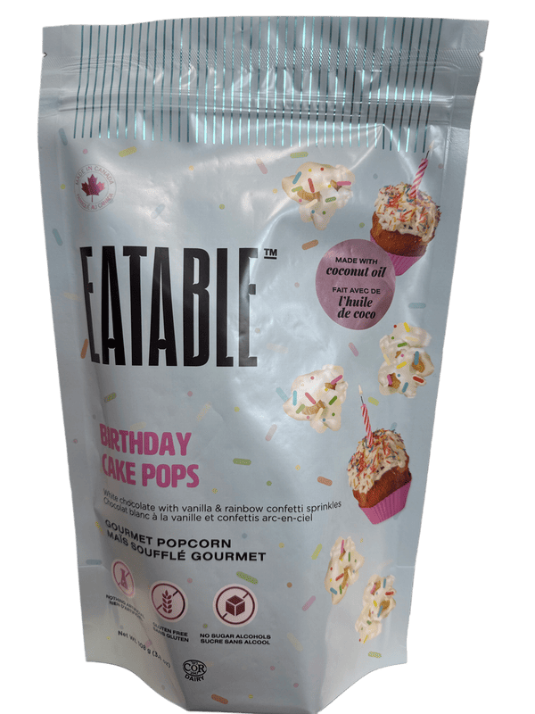 Eatable Birthday Cake Pops Popcorn 125G - Canadian Edition