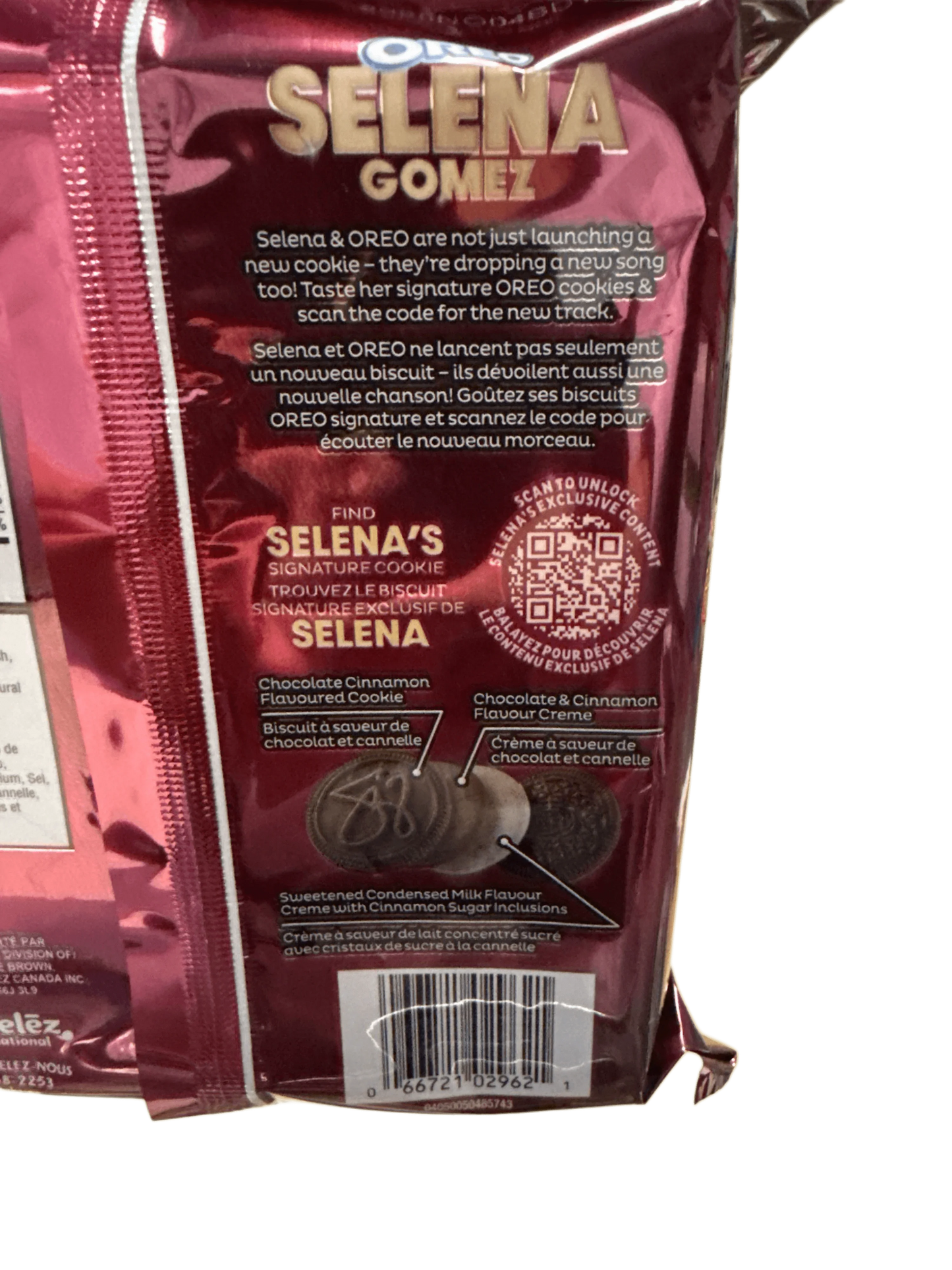 Oreo Selena Gomez Chocolate and Cinnamon Cream Cookies 303G - U.S Edition