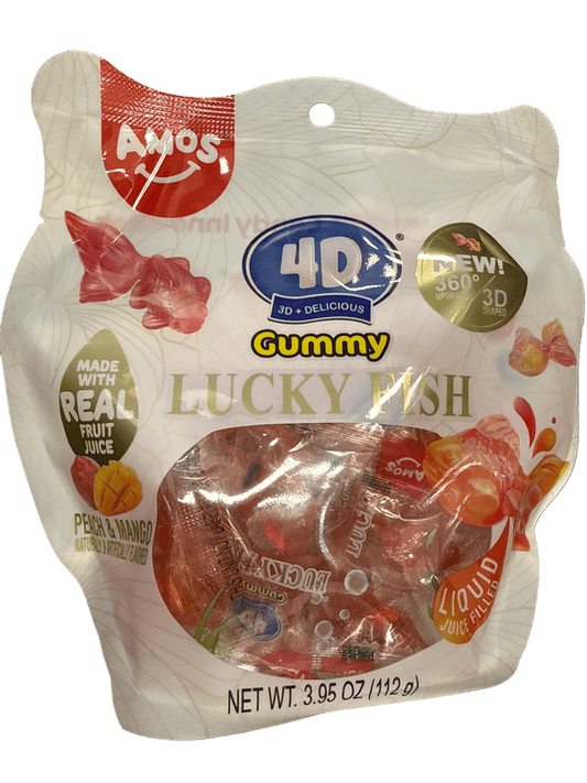 Amos 4D Lucky Fish Gummies 112G - U.S Edition Best Before 06/28/26