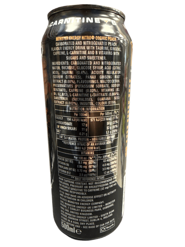 Monster Energy Cosmic Peach Nitro 500ML - U.K Edition