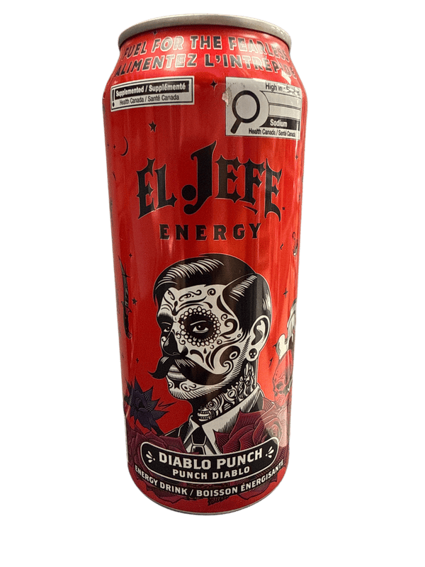 El Jefe Zero Sugar Diablo Punch Energy Drink  473ML - Canadian Edition