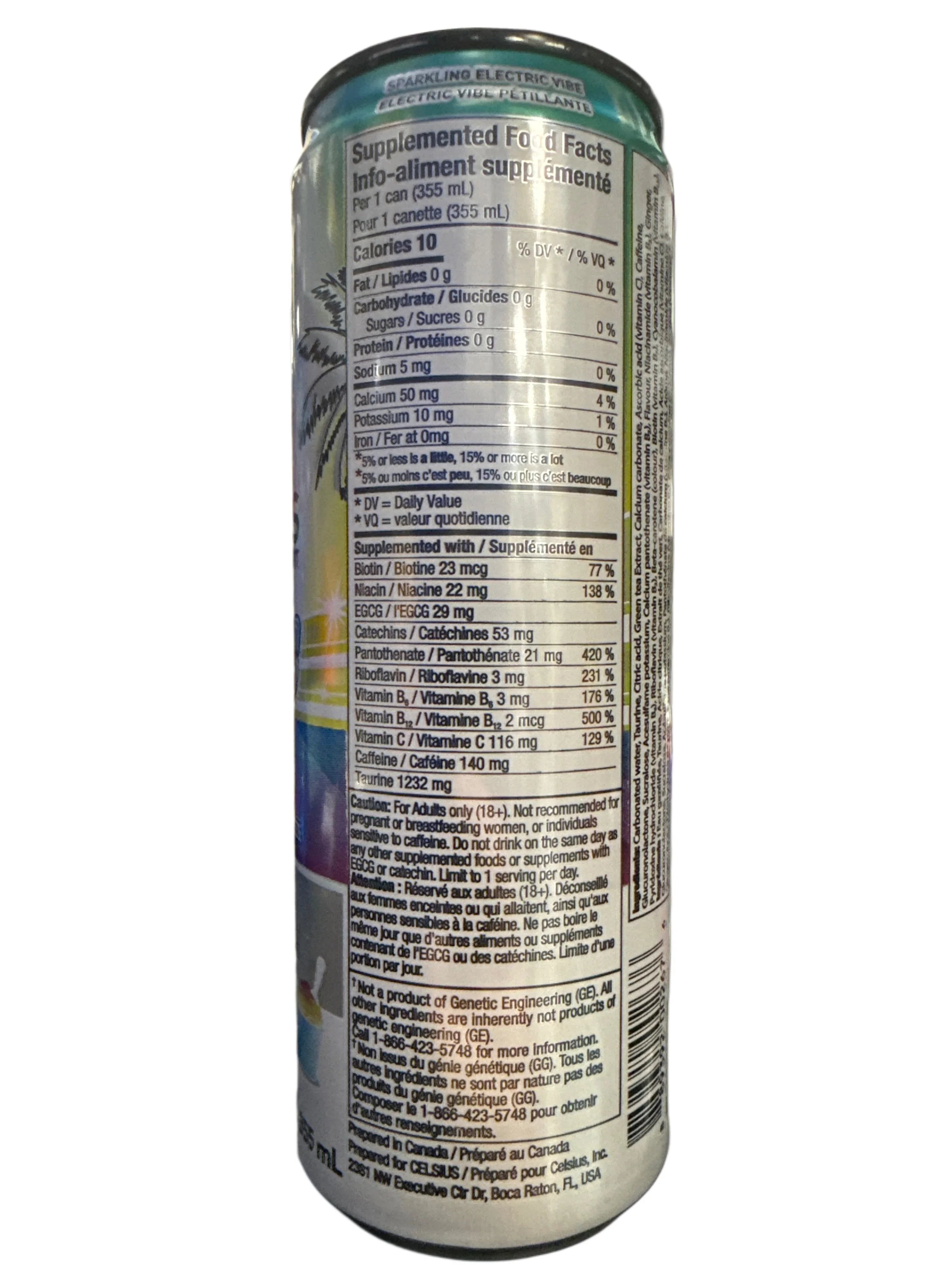 Celsius Electric Vibe Tropical Freeze 355ML Canada