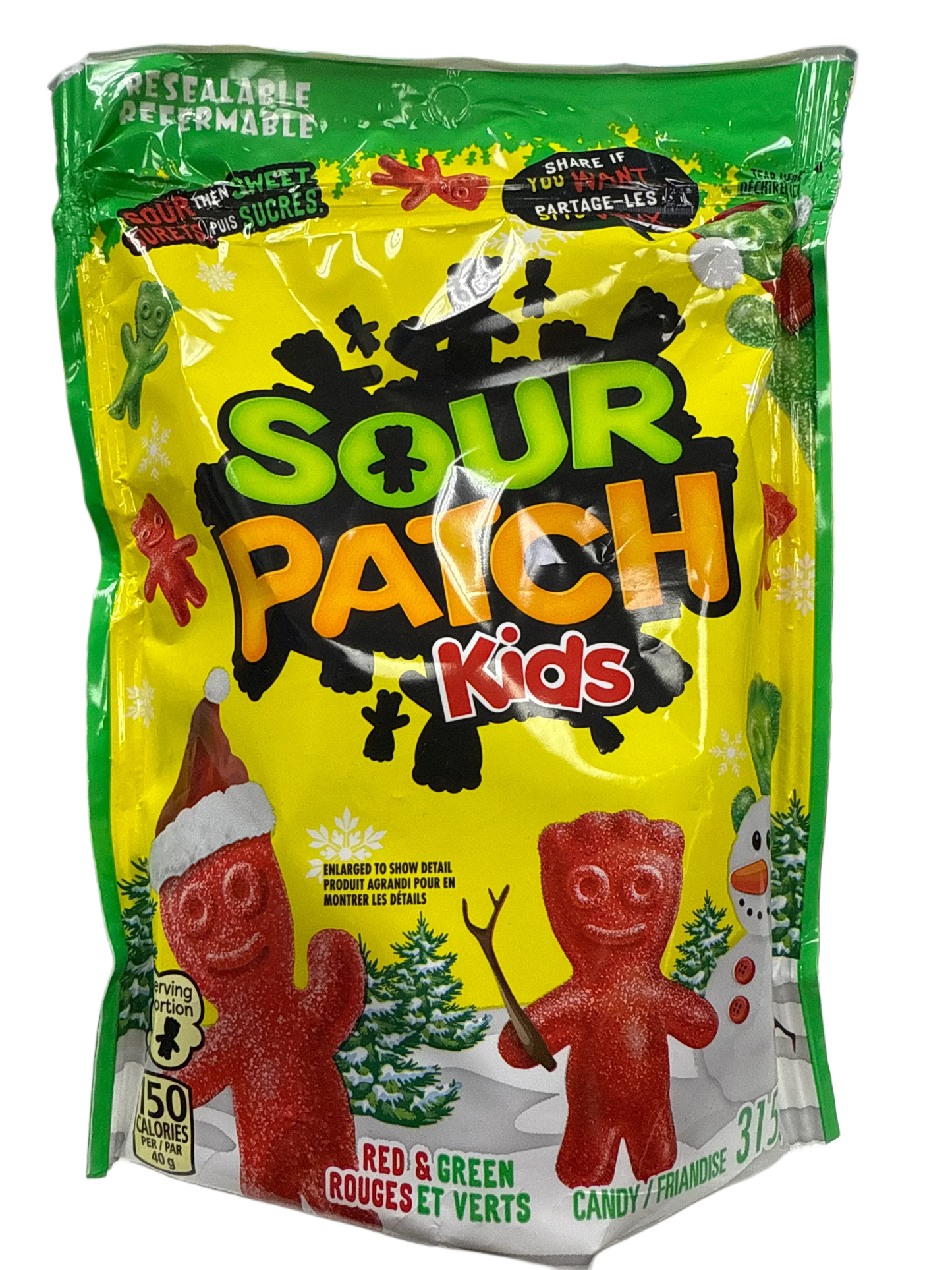 Sour Patch Kids Limited Edition Christmas Red And Green Candy 315G - Canadian Edition
