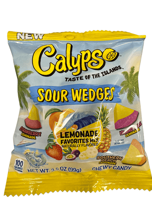 Calypso Lemonade Mix Sour Wedges Candy 99G - U.S Edition
