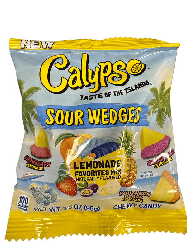 Calypso Lemonade Mix Sour Wedges Candy 99G - U.S Edition