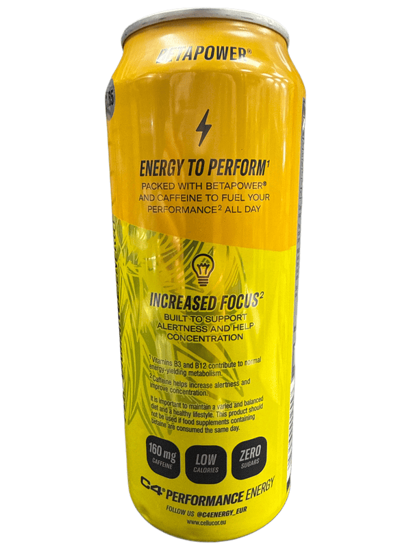 C4 Zero Sugar Pineapple Head Energy Drink 500ML - U.K Edition