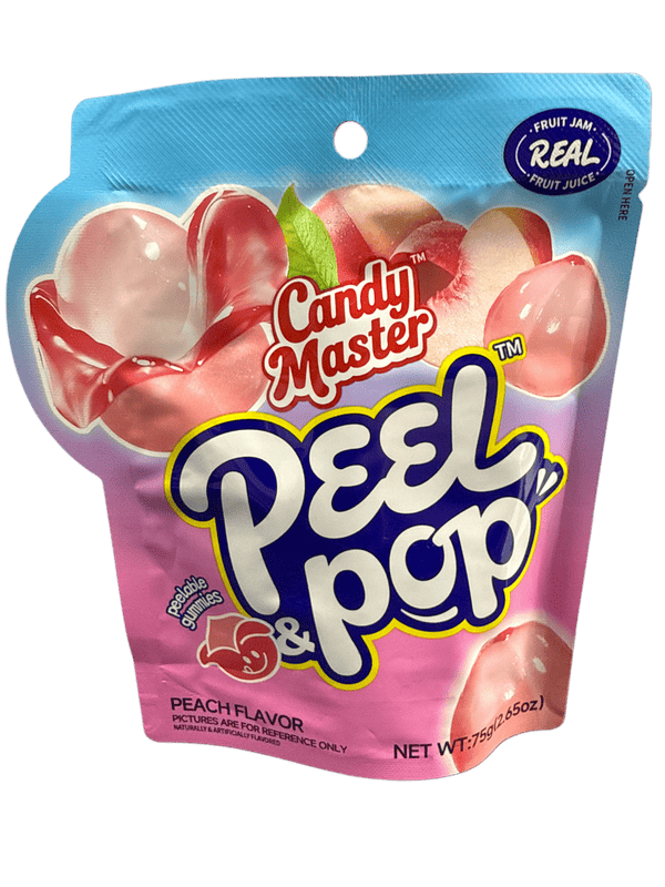 Peel & Pop Peelable Peach Gummies 75G - China Edition