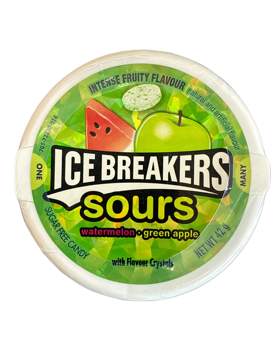 Ice Breakers Sours Watermelon And Green Apple Flavour 42G - U.S Edition