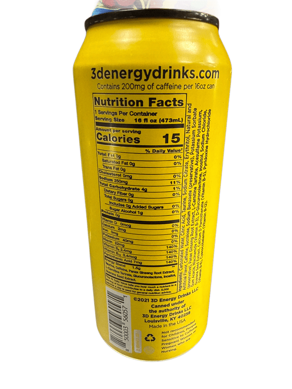 3D Lemonade Energy Drink 473ML - U.S Edition