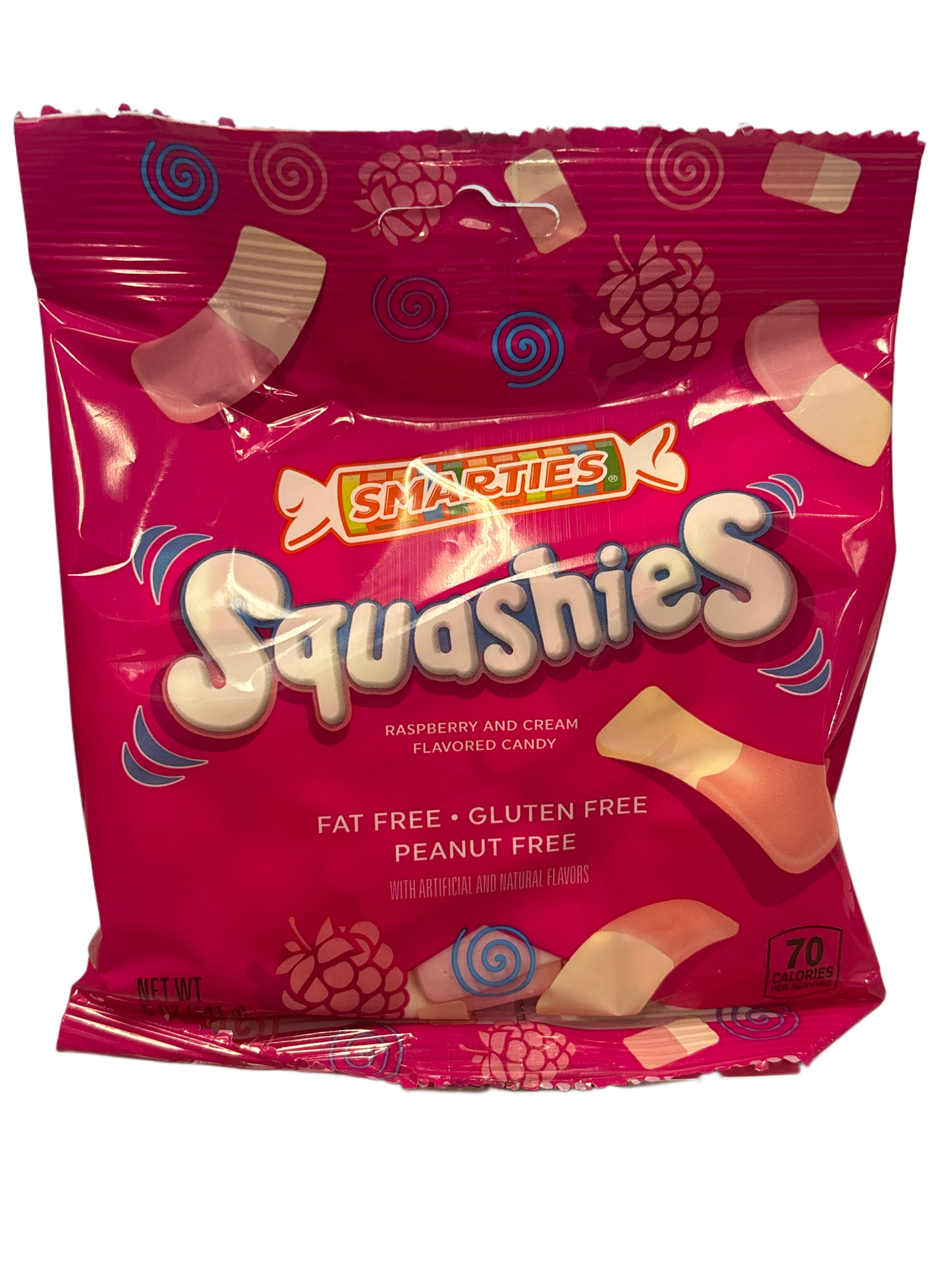 Squashies Smarties Raspberry And Cream Candy Bag 141G