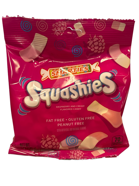 Squashies Smarties Raspberry And Cream Candy Bag 141G